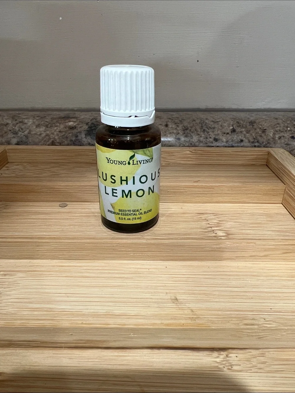 Young Living Lushious Lemon Serum Bottle - Yellow & White